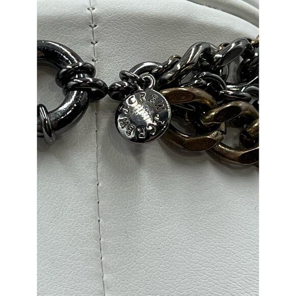 J. Crew Mixed Metal Multistrand Large Clear Light Gray Rhinestone Necklace - Picture 2 of 13